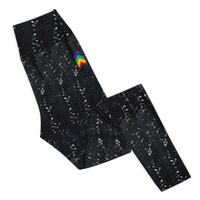 Load image into Gallery viewer, Black Herringbone High Waist Yoga Leggings