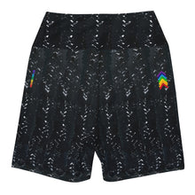 Load image into Gallery viewer, Black Herringbone Yoga Shorts