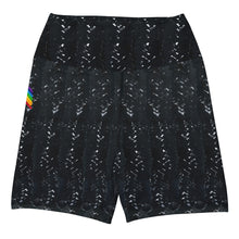 Load image into Gallery viewer, Black Herringbone Yoga Shorts