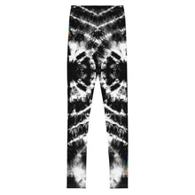 Load image into Gallery viewer, B+W Tie-Dye Girls Leggings