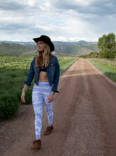 Load image into Gallery viewer, Tie-Dye Blue High Waist Yoga Leggings