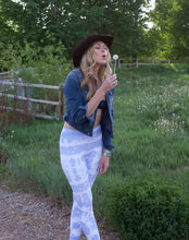 Load image into Gallery viewer, Tie-Dye Blue High Waist Yoga Leggings