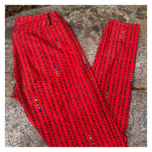 Load image into Gallery viewer, Red Triangle High Waist Yoga Leggings