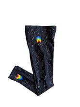 Load image into Gallery viewer, Black Herringbone Girls Leggings