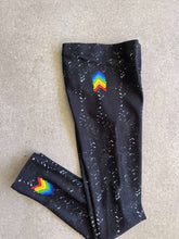 Load image into Gallery viewer, Black Herringbone Girls Leggings