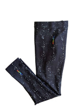 Load image into Gallery viewer, Black Herringbone Girls Leggings