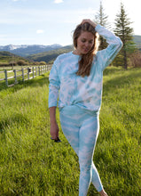 Load image into Gallery viewer, Express Turquoise Tie-Dye High Waist Yoga Leggings