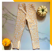 Load image into Gallery viewer, Daisy Orange Girls Leggings