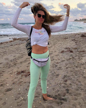 Load image into Gallery viewer, Green Hearts High Waist Yoga Leggings
