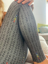 Load image into Gallery viewer, Gray Triangle High Waist Yoga Leggings