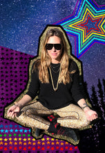 Load image into Gallery viewer, Gold Glitter Chakra High Waist Yoga Leggings