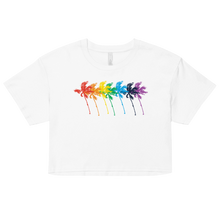 Load image into Gallery viewer, Palm Tree Color Spectrum Crop Top Tee