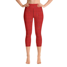 Load image into Gallery viewer, Red Triangle High Waist Yoga Capri Leggings