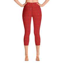 Load image into Gallery viewer, Red Triangle High Waist Yoga Capri Leggings