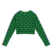 Load image into Gallery viewer, Mountains + Pines Recycled long-sleeve crop top