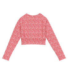 Load image into Gallery viewer, Peach Wildflowers Recycled long-sleeve crop top