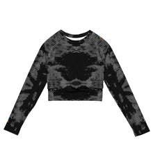 Load image into Gallery viewer, Gray Mermaid Recycled Long-Sleeve Crop Top