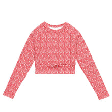 Load image into Gallery viewer, Peach Wildflowers Recycled long-sleeve crop top