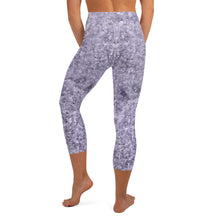 Load image into Gallery viewer, Purple Crystal High Waist Yoga Capri Leggings