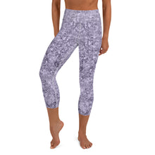 Load image into Gallery viewer, Purple Crystal High Waist Yoga Capri Leggings
