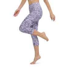 Load image into Gallery viewer, Purple Crystal High Waist Yoga Capri Leggings