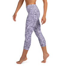 Load image into Gallery viewer, Purple Crystal High Waist Yoga Capri Leggings
