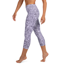 Load image into Gallery viewer, Purple Crystal High Waist Yoga Capri Leggings