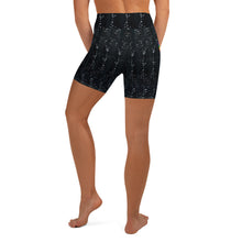 Load image into Gallery viewer, Black Herringbone Yoga Shorts