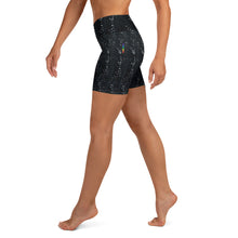 Load image into Gallery viewer, Black Herringbone Yoga Shorts
