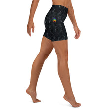 Load image into Gallery viewer, Black Herringbone Yoga Shorts