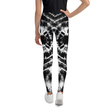 Load image into Gallery viewer, B+W Tie-Dye Girls Leggings