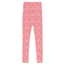 Load image into Gallery viewer, Peach Wildflower Girls Leggings