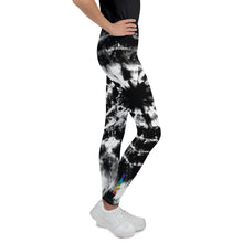 Load image into Gallery viewer, B+W Tie-Dye Girls Leggings