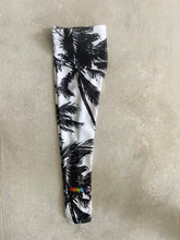 Load image into Gallery viewer, Black + White Palm Tree Girls Leggings
