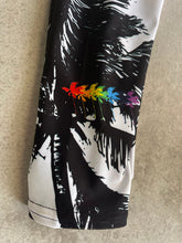 Load image into Gallery viewer, Black + White Palm Tree Girls Leggings