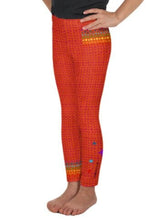Load image into Gallery viewer, Orange Stars Chakra Girl Leggings