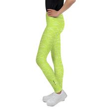 Load image into Gallery viewer, Cloud Lime Girls Leggings