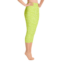 Load image into Gallery viewer, Cloud Lime High Waist Yoga Capri Leggings