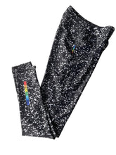 Load image into Gallery viewer, Black Glitter High Waist Yoga Leggings