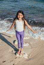 Load image into Gallery viewer, Purple Glitter Girls Leggings