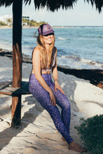 Load image into Gallery viewer, Purple Glitter High Waist Yoga Leggings