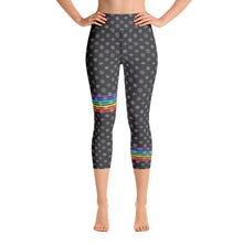 Load image into Gallery viewer, Black Chakra Snowflakes High Waist Yoga Capri Leggings
