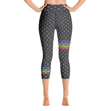 Load image into Gallery viewer, Black Chakra Snowflakes High Waist Yoga Capri Leggings