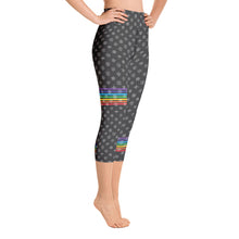 Load image into Gallery viewer, Black Chakra Snowflakes High Waist Yoga Capri Leggings
