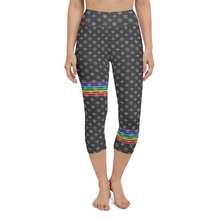 Load image into Gallery viewer, Black Chakra Snowflakes High Waist Yoga Capri Leggings
