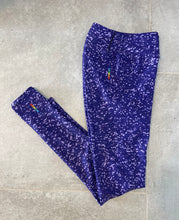 Load image into Gallery viewer, Purple Glitter High Waist Yoga Leggings
