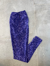 Load image into Gallery viewer, Purple Glitter High Waist Yoga Leggings
