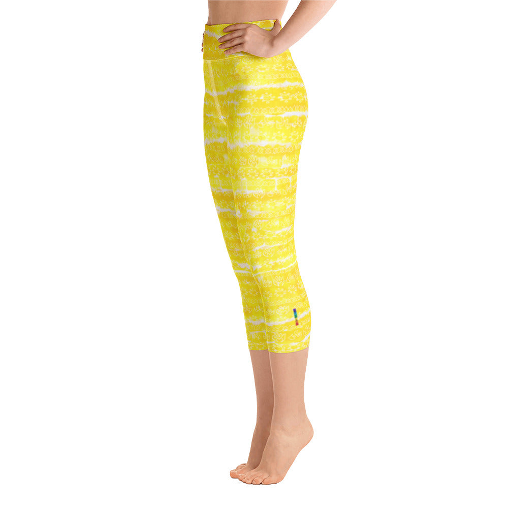 Fire and Sun High Waist Yoga Capri Leggings - Main Image