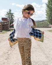 Load image into Gallery viewer, Gold Glitter Chakra Girls Leggings