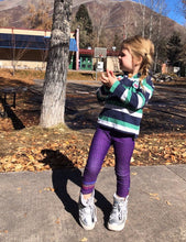 Load image into Gallery viewer, Purple Crown Chakra Star Girl Leggings